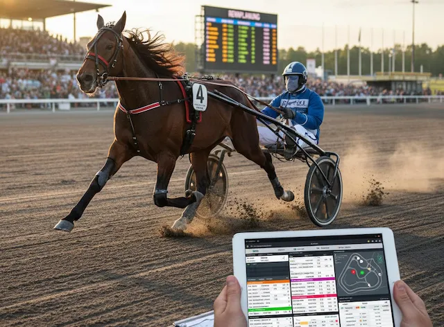 Rennpferd auf der Bahn